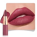 evpct Maroon Wine Red Matte Creamy Lipstick for Women, Long Lasting Waterproof Velvet Lipstick, Lip Stick Crayon Buildable Blendable Creamy Color, Longwear Lip Makeup Cruelty-free 24 hours original 03