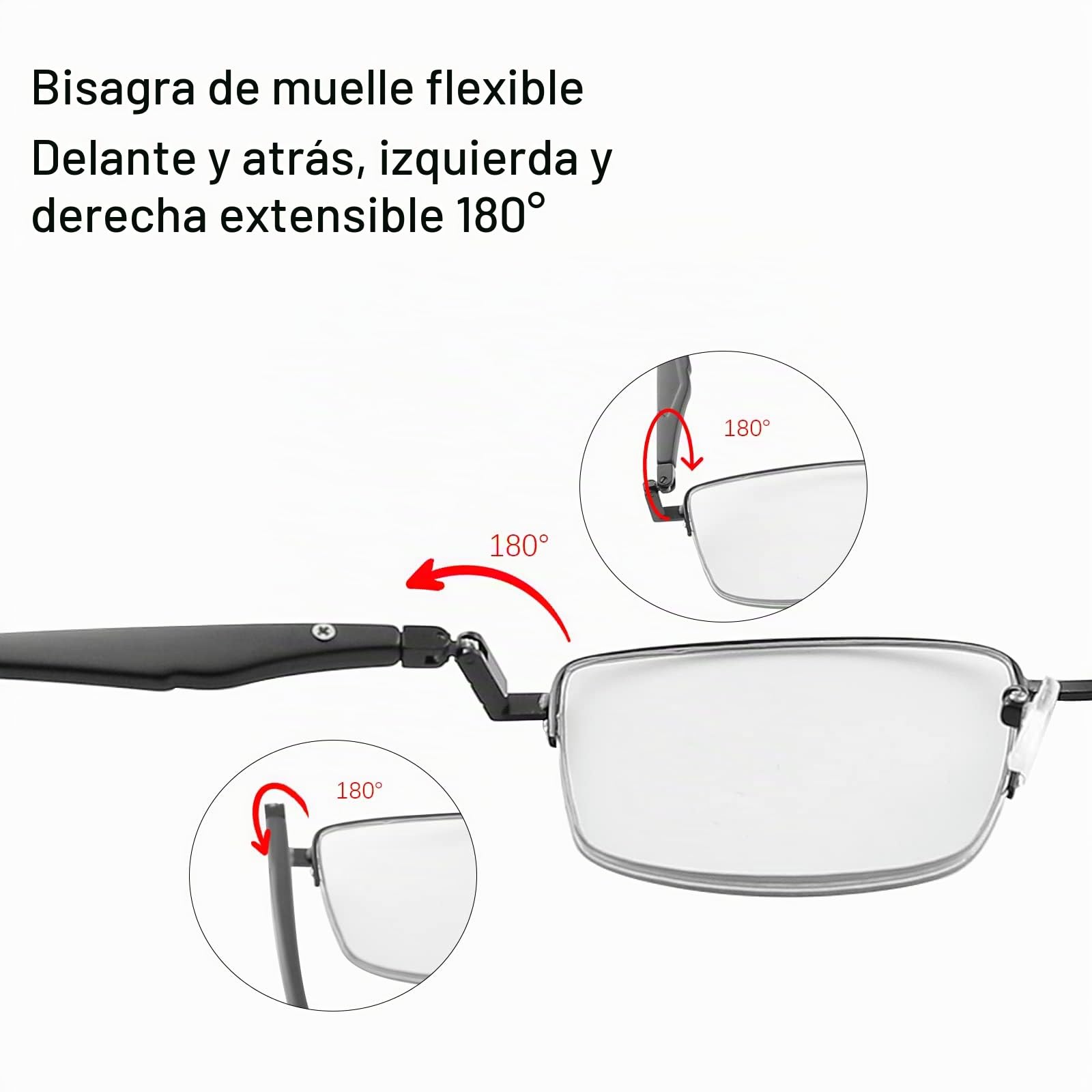 MIRYEA Fotocromáticas Multifocales Progresivas Gafas de Lectura Hombres Mujeres Bisagras Resorte Protección UV Gafas de Sol