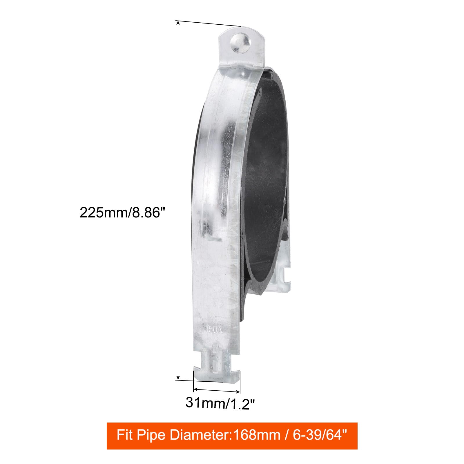 10 Federbeinklemmen Gelb Verzinkt – 2,5 Cm, Für Rohr-Ø Bis Ca. 2,5 Cm, Vibrationsdämpfend