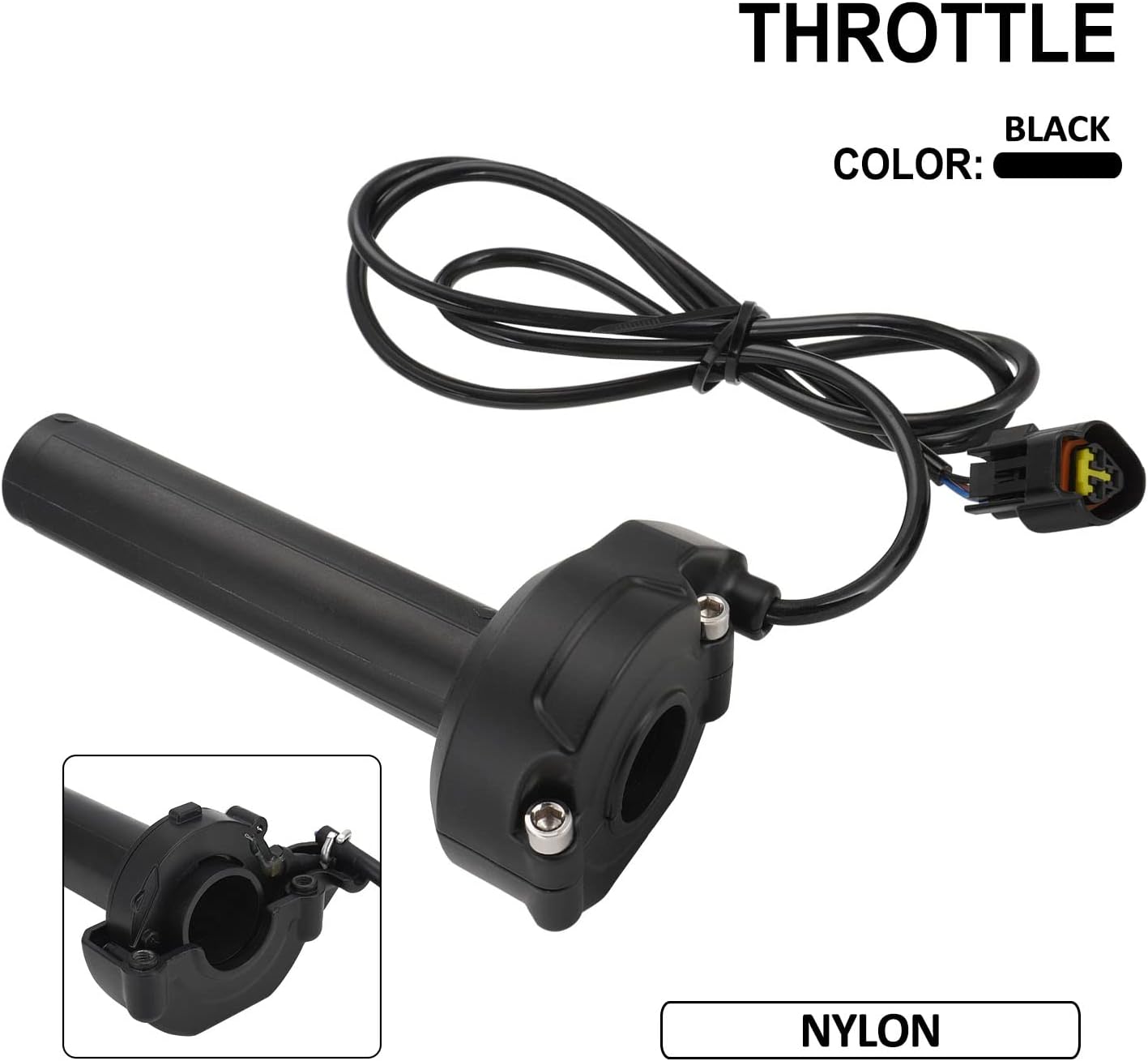 Electric Dirt Bike Throttle for Surron, Twist Handle Throttle Cable for Sur Ron Light Bee X LBX E-Ride Pro SR S SS 2.0 3.0 Black