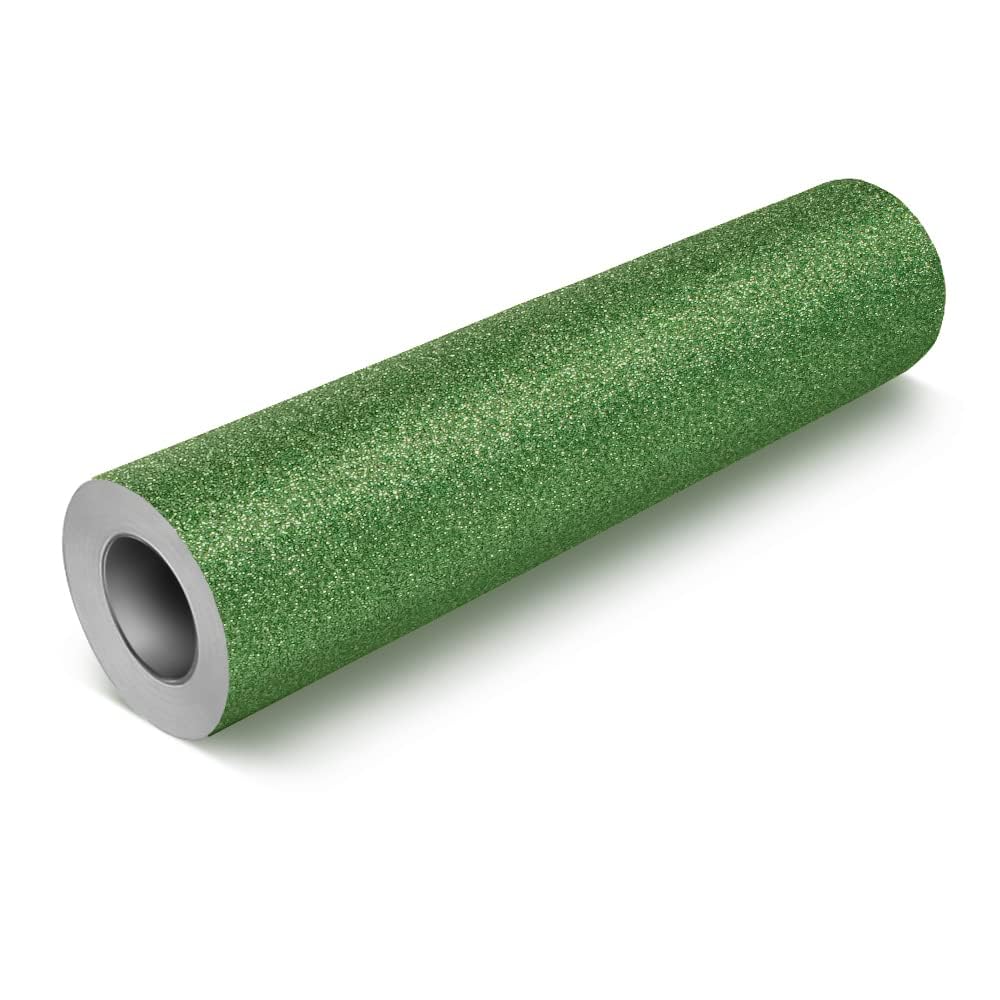 VViViD Glitter Green DECO65 Permanent Adhesive Craft Vinyl Roll for Cricut, Silhouette & Cameo (50ft x 1ft)