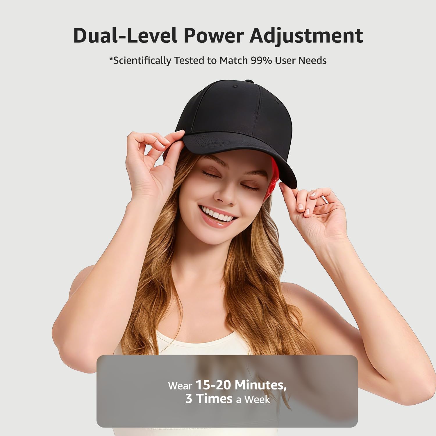 Red Light Therapy for Hair Growth, Red Light Cap for Hair Regrowth (Black)
