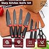 8-Piece Chef Knife Set - Ultra Sharp Premium German High Carbon Stainless Steel, Razor-Sharp & Durable, Lightweight Anti-Slip Handle, Professional Kitchen Knives with Gift Box (Red 8 Piece)