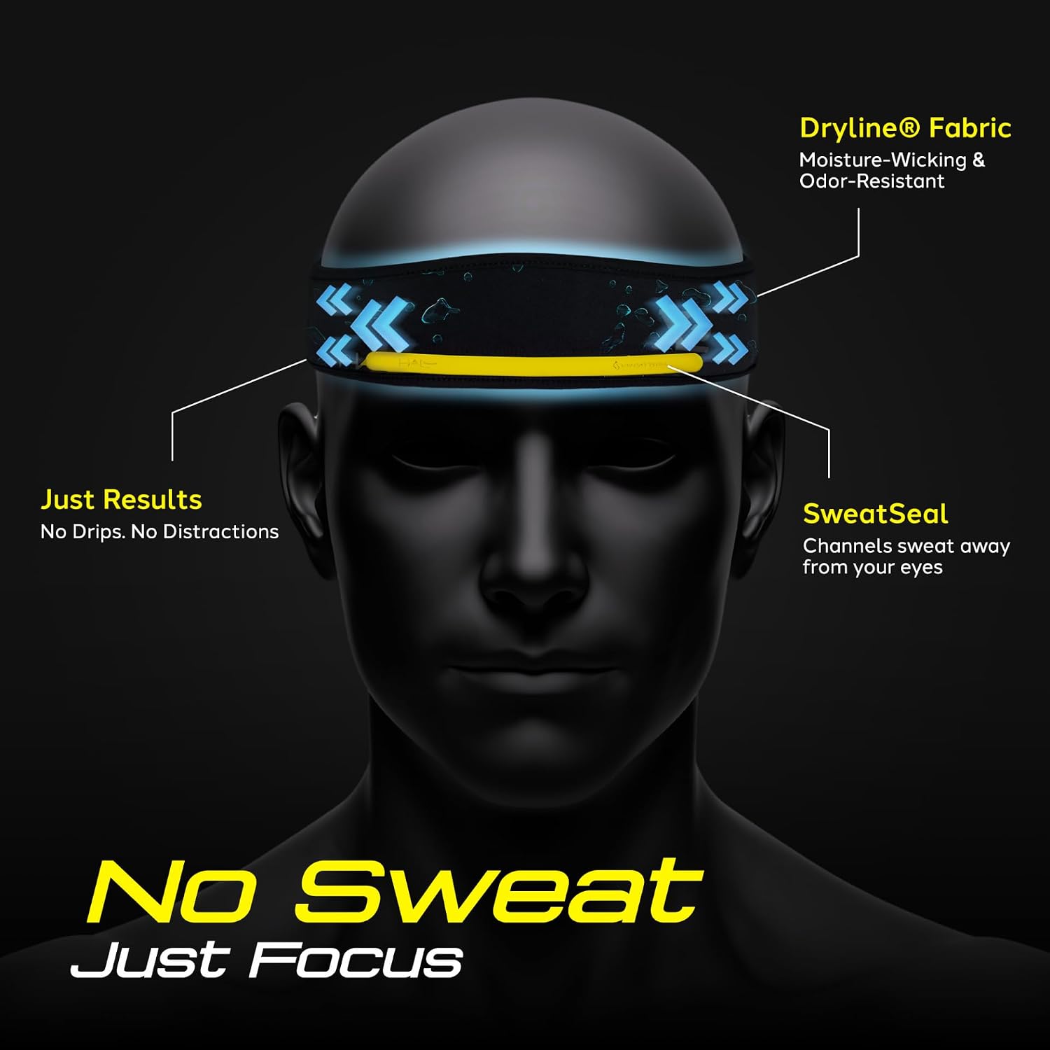 Halo Headband II AIR Series Sweatband Pullover for Women and Men - Headbands with The Soft, Textured, Lightweight, Quick Drying Features of Our AIR Series Fabric-Keeps Sweat Off Your Face