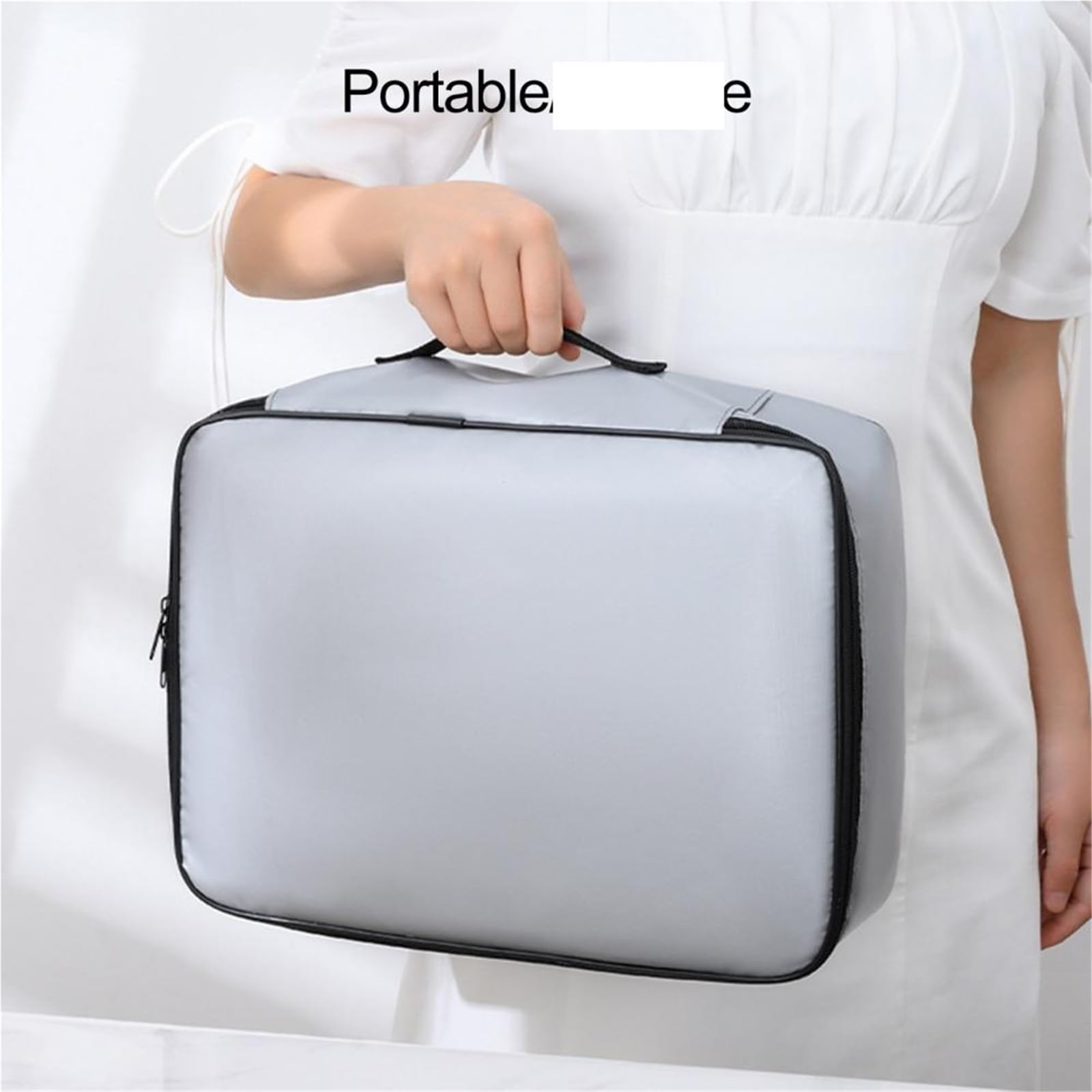 Borsa for documenti impermeabile for organizer di file con custodia for a 3 strati blocco password for viaggi a casa for certificati Per Domestico(Grey)