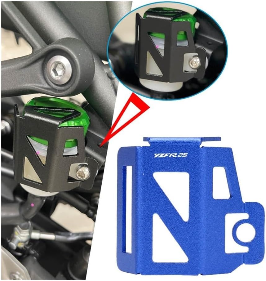 Guard rear brake fluid Motorcycle CNC Rear Brake Fluid Reservoir Guard Cover Protector Oil Cup For YZF-R3 YZF-R25 YZF R3 R25