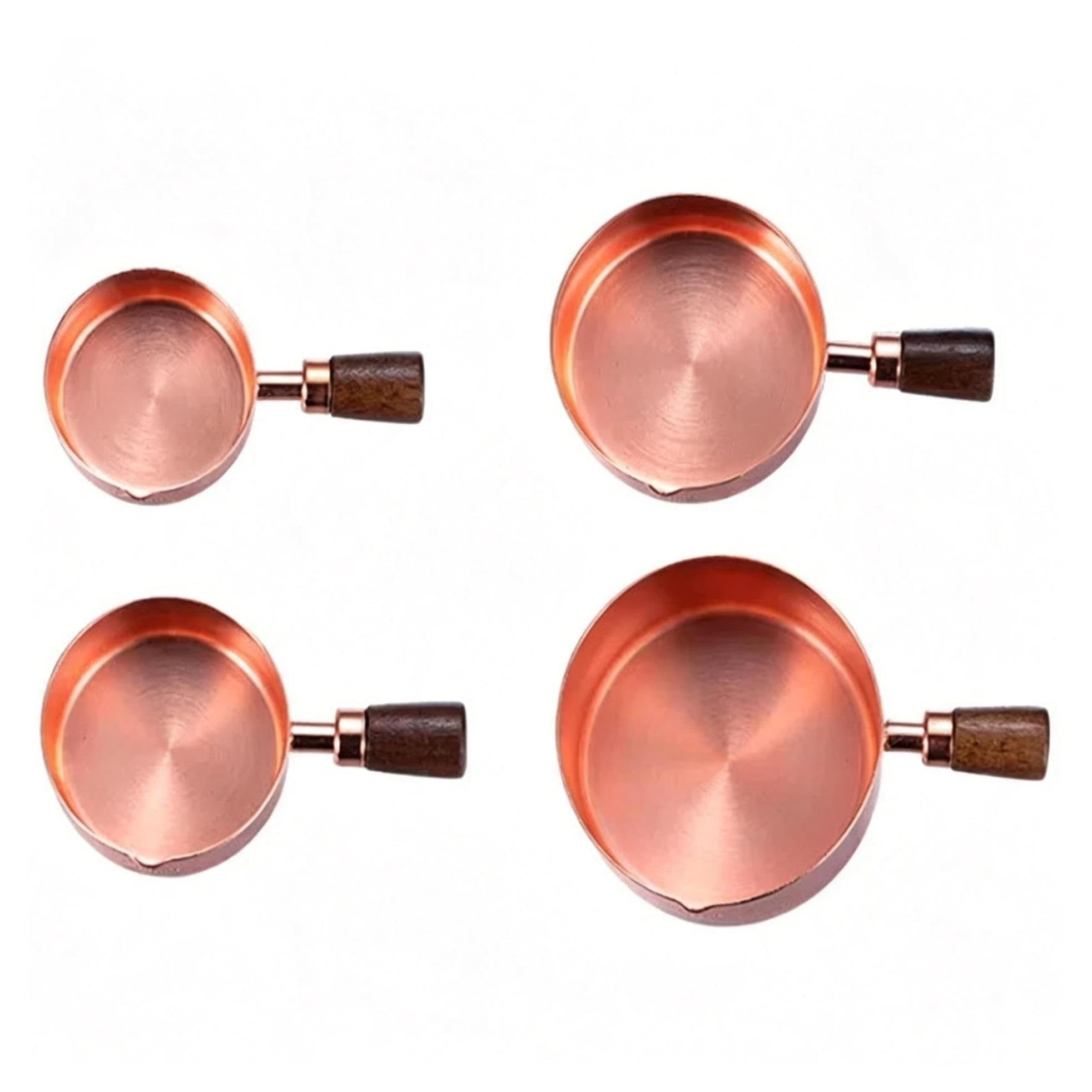 Set tasses et cuilleres doseuses inox, 150ml rose dore