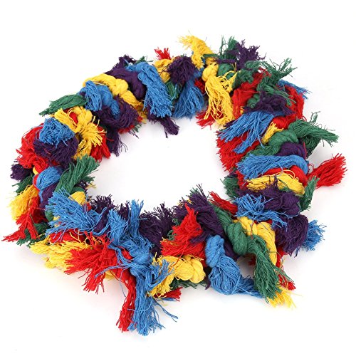 Litewoo Periquito de pássaro, brinquedos de balanço coloridos, corda de algodão, guirlanda pendurada