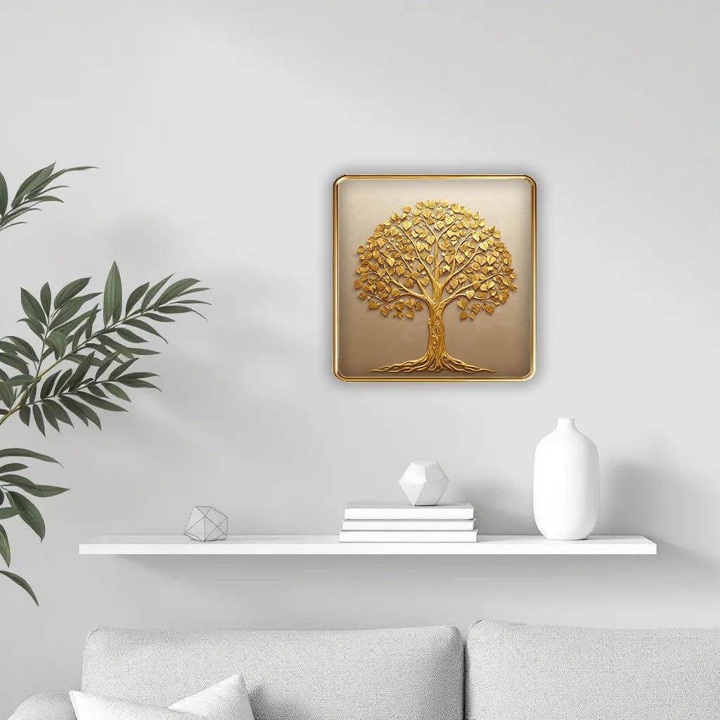 Golden Tree Photo Frame - Elegant Wall Decor -6