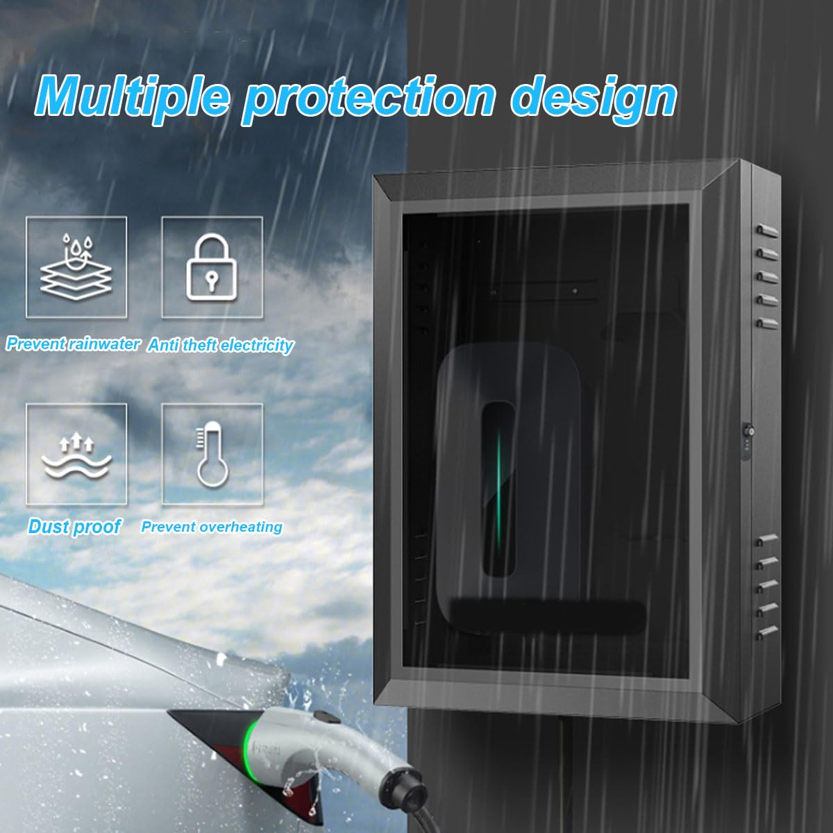 Wallbox Weather Protection - Custodia protettiva universale per caricabatterie, protezione contro le intemperie, IP65 (resistente alla polvere) per scatole da parete e stazioni di ricarica