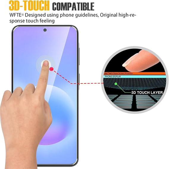 WFTE 2-Pack Tempered Glass for Samsung Galaxy A57/A56 5G Screen Protector