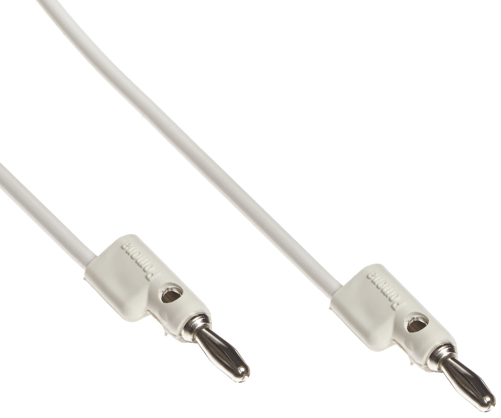 Fiche banane aux deux extrémités 45,7 cm câble blanc Pomona Modo24 B-18-9