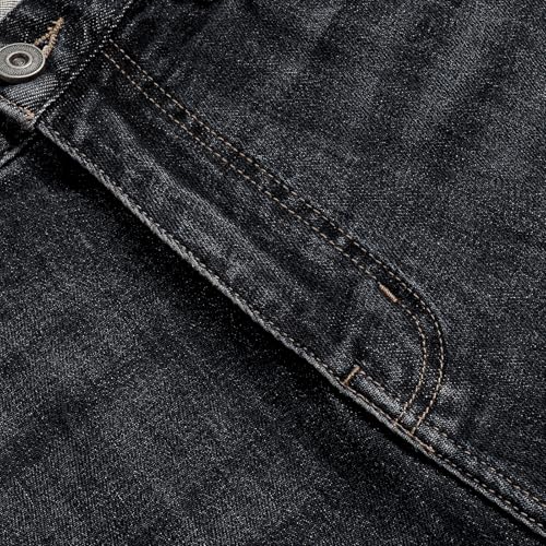 Men's Relaxed Straight Fit Stretch Jeans Mid-Rise Fashion Comfort Flex Denim4