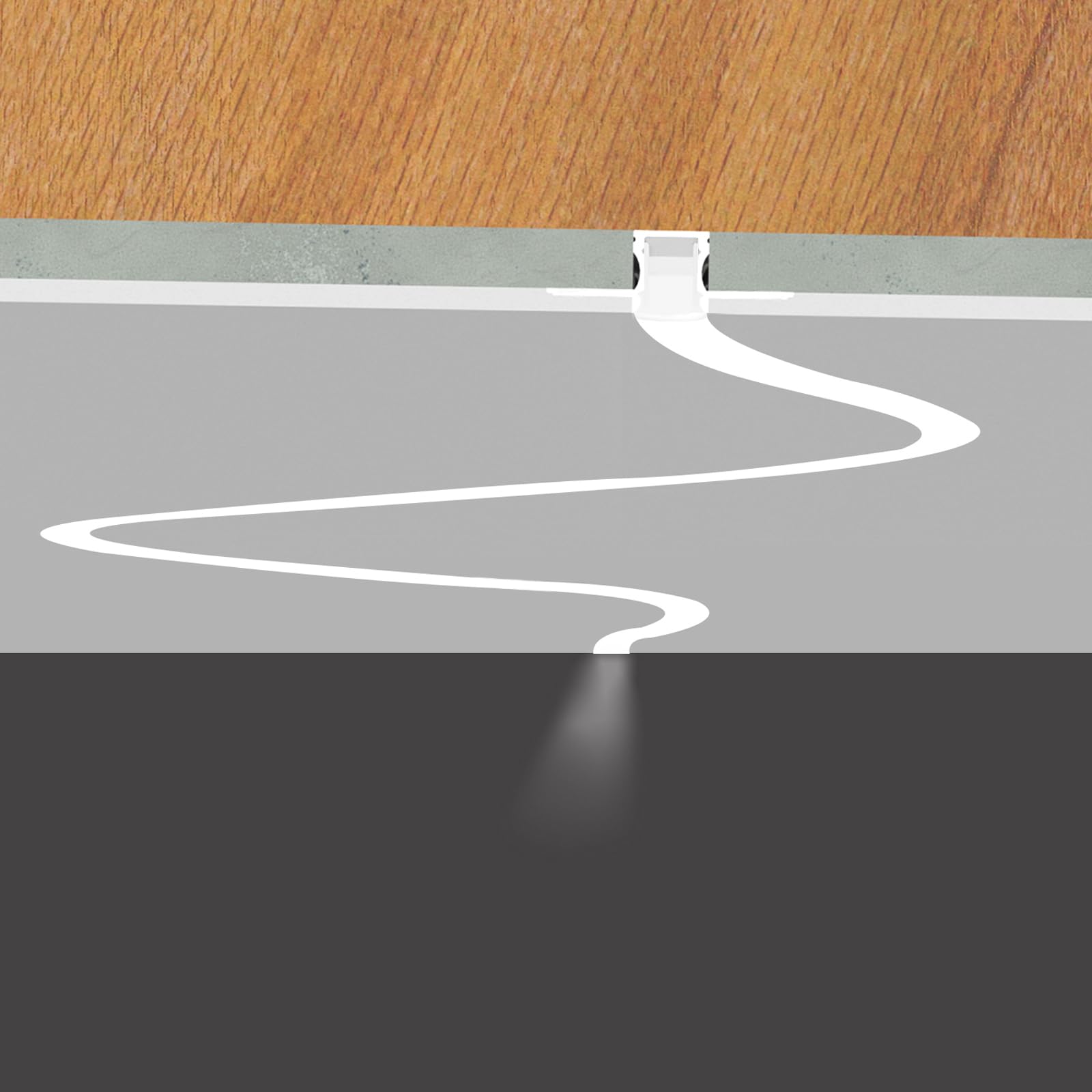 Profilo per cartongesso, 5 x 1 m, pieghevole in alluminio per strisce LED, profilo flessibile per cartongesso, profilo LED in alluminio, strisce LED con diffusore lungo in silicone