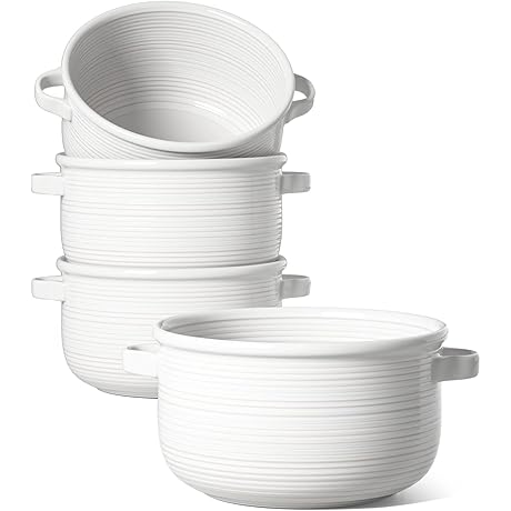 LE TAUCI French Onion Soup Bowls with Handles