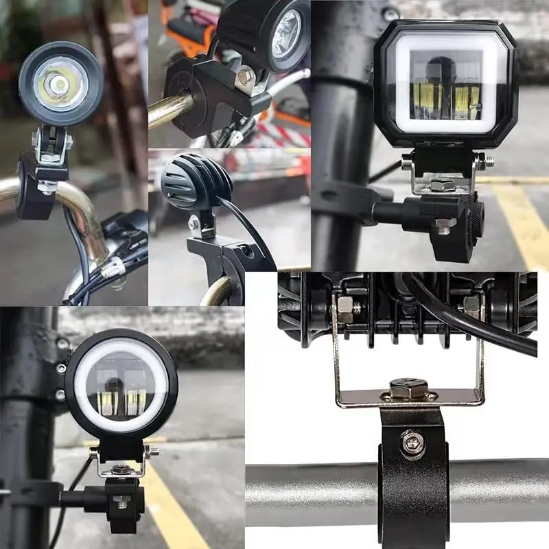 Soporte faro moto de aluminio mecanizado para defensas de SUV 7