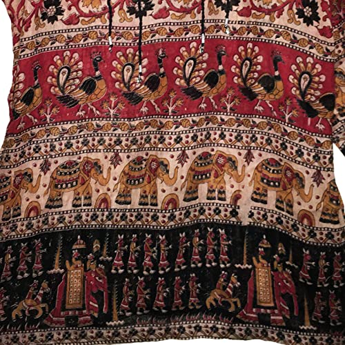 Fashion Of India Indian Vintage Pattern Cotton Top Gn Maya Hippie Blusa Dress Blouse Women Multi #TOP2
