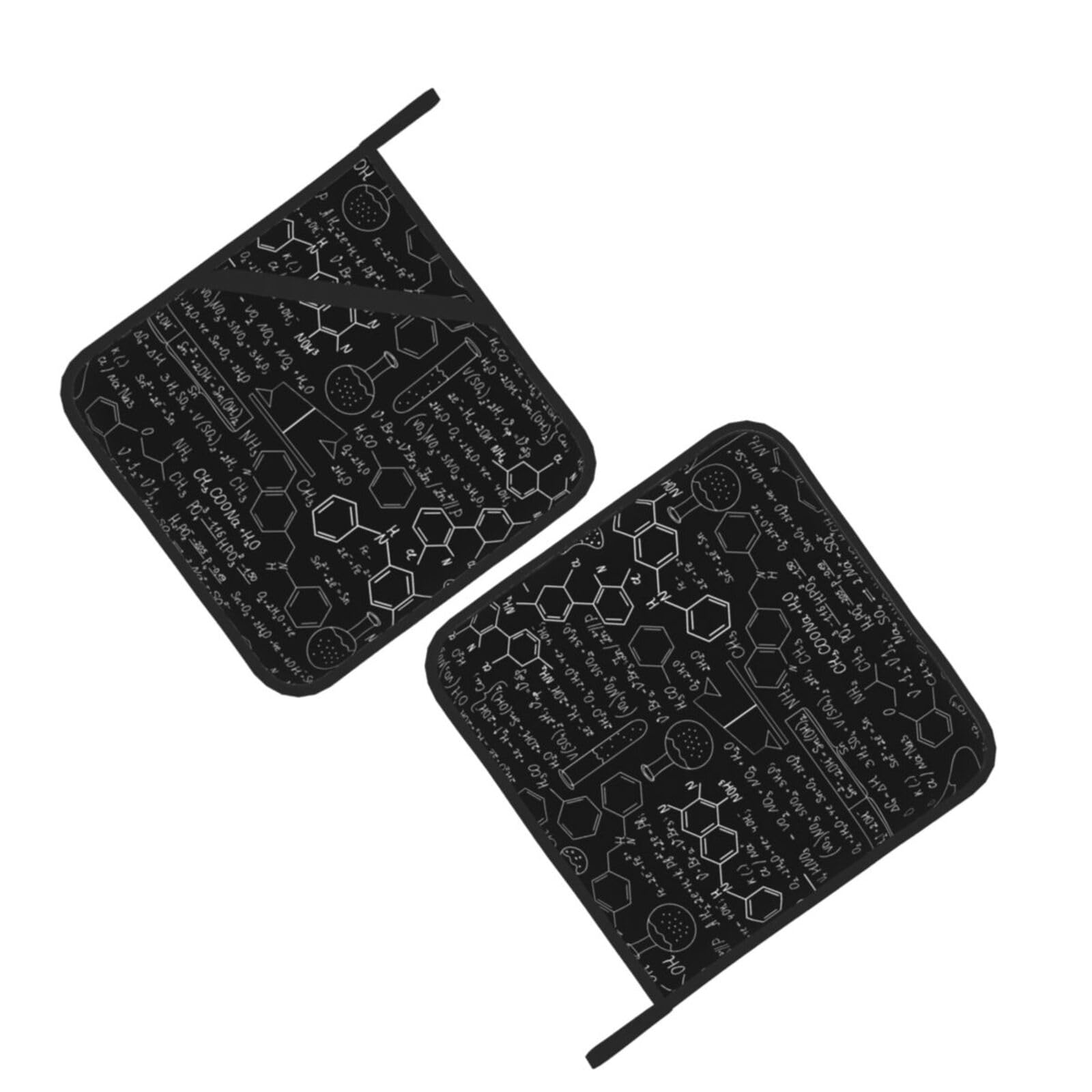 Abstract Science Chemistry Printed Oven Pot Holders Set of 2 Pcs Heat Resistant Kitchen Microwave Potholders for Cooking Baking Grilling