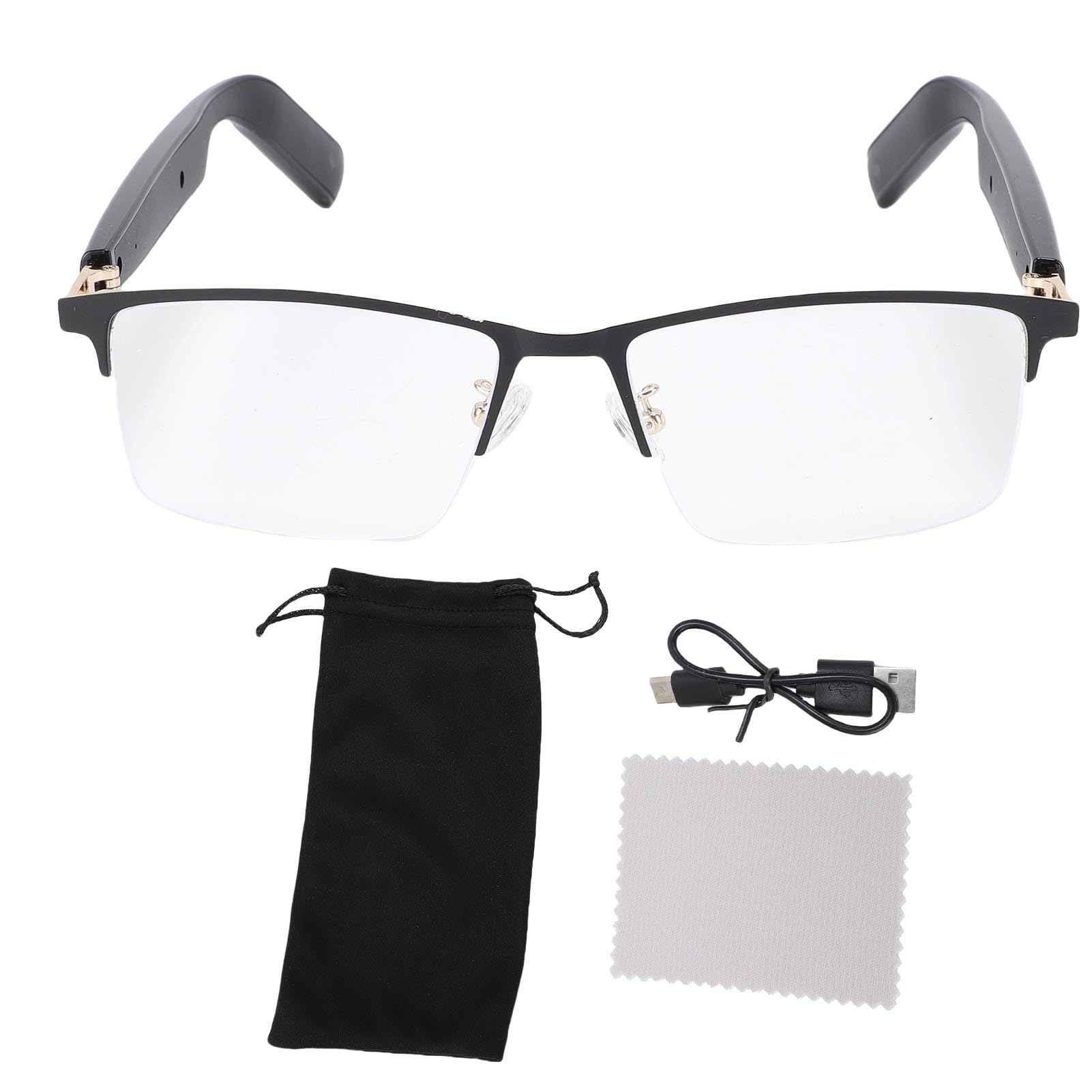 Topiky Bluetooth Audio Smart Lunes pour Femmes Hommes, Lunettes Légères Bleues avec Micro et Haut-Parleur, Contrôle de Soleil Intelligent de Contrôle, Appels Mains Libres, pour la
