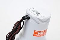 Vista 5 de Amarine Made Bomba de sentina no automática para barcos 2000 GPH Bomba sumergible 12V barco marino plomería eléctrica con manguera ID 1.142 in 1-1/8