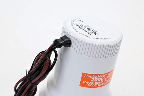 Miniatura 5 de Amarine Made Bomba de sentina no automática para barcos 2000 GPH Bomba sumergible 12V barco marino plomería eléctrica con manguera ID 1.142 in 1-18