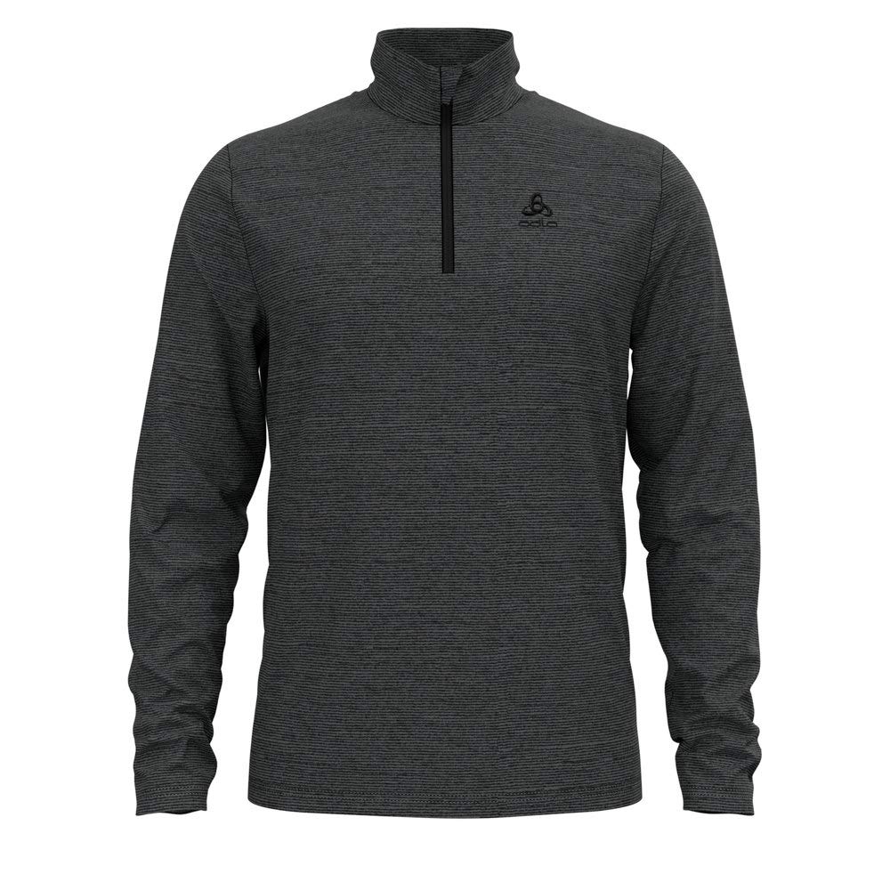 Odlo Fleecepullover Herren Roy I Midlayer mit Halbreißverschluss I Langarm Wandershirt Langarm Wandershirt mit 1/2Reißverschluss I Herren