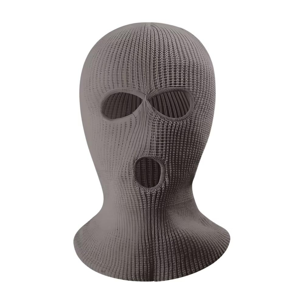 Red Face Mask for Men Women 3-Hole Knitted Full Cover Ski Masks Winter Balaclava Outdoor Sports up