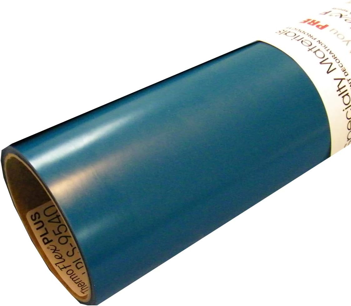 ThermoFlex Plus 15" Roll, Iron on Heat Transfer Vinyl, HTV (Teal, 10 Feet)
