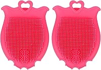 Beaupretty Soft Silicone Baby Shampoo Brush Scalp Scrubber Massager for Newborns Kids Gentle Exfoliating Bath Tool 3.74x2.59in