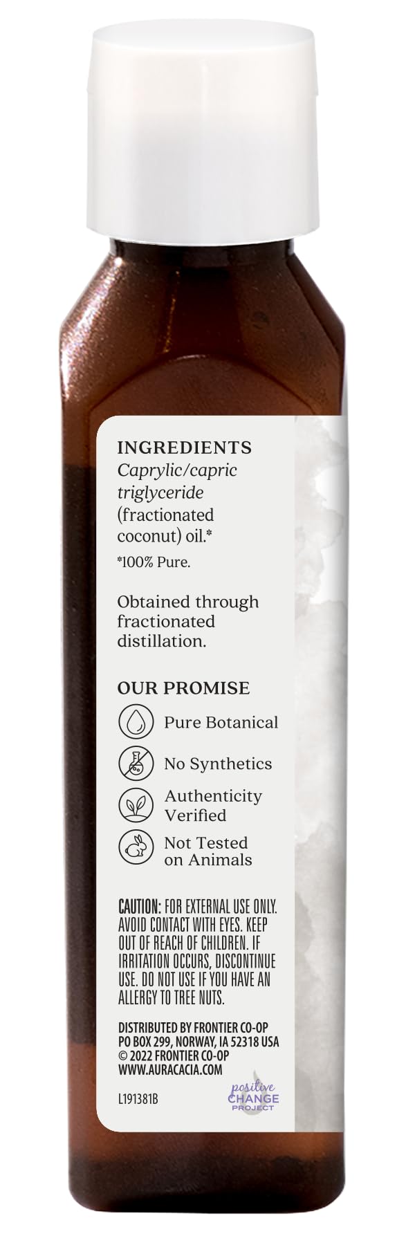 Aura Cacia Coconut Fractioned Body Oil, 4Oz
