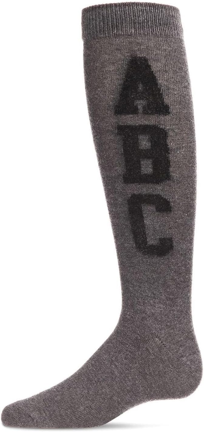 MeMoi Girls' Chenille ABC Knee-High Socks