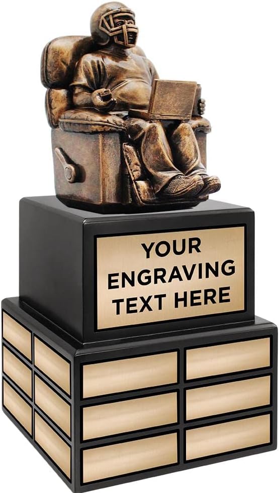 Crown Awards Armchair Quarterback Fantasy Football Custom Perpetual Award Prime