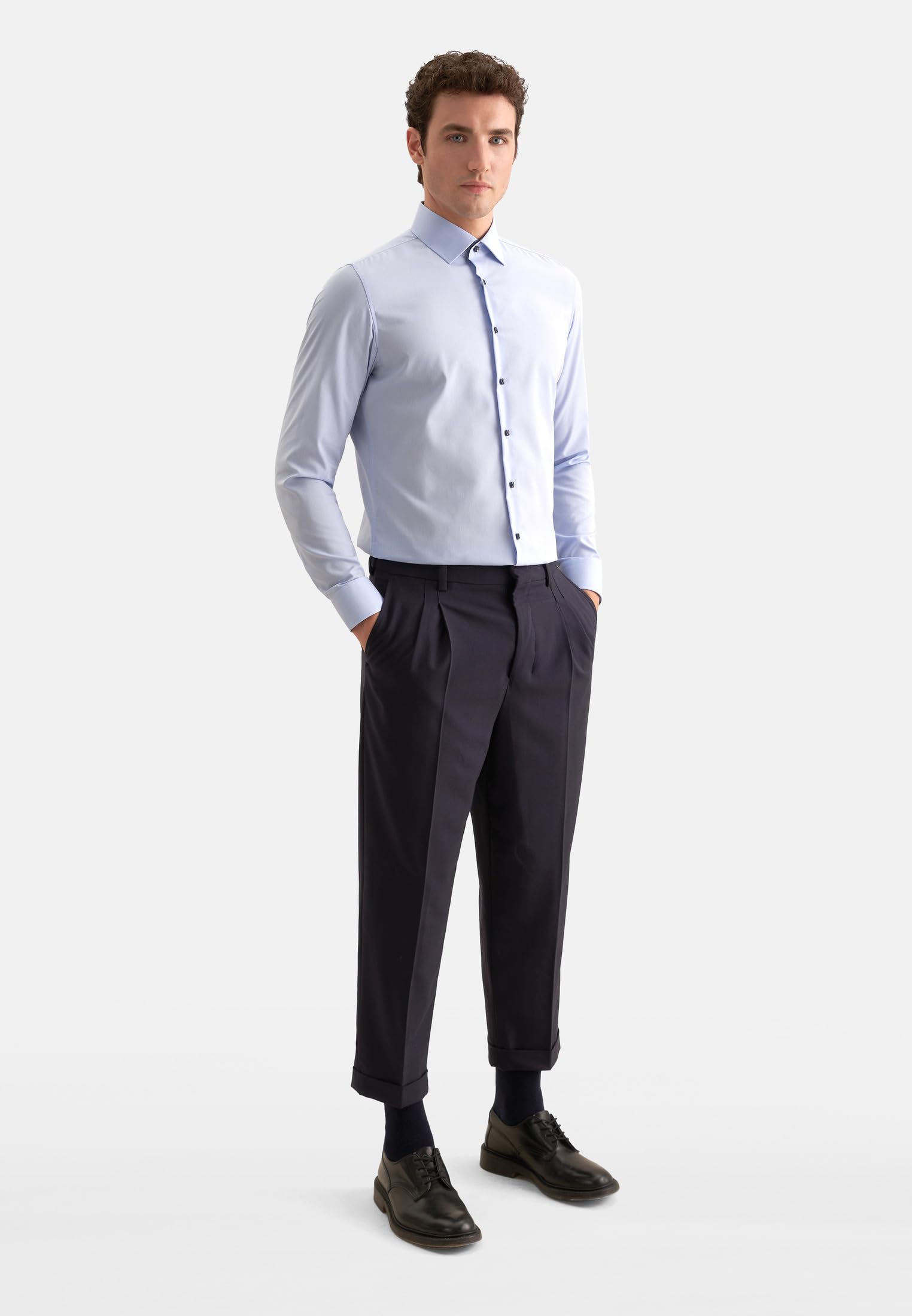 Seidensticker Shaped Fit Manica Lunga 1.29369 Camicie Uomo (Pacco da 1)