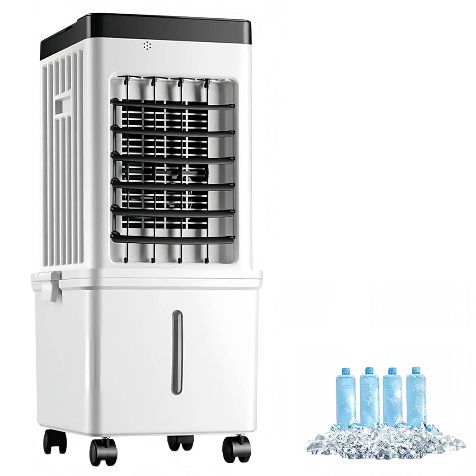 LaYiQimn Air Cooler,Portable Air Conditioners, Swamp Cooler AC Unit with Removable Water Tank and 3 Speeds, Windowless Evaporative Air Cooler for Home Use