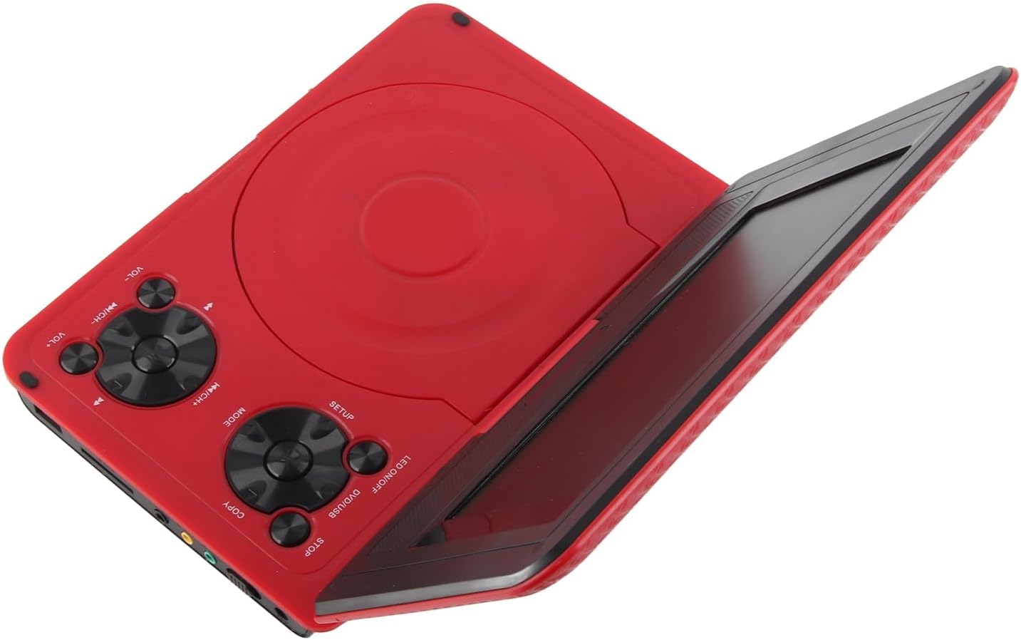 Alvinlite Mobile DVD, 6.8 Inch Portable HD Children's DVD Player Multifunctional Convenient Car TV Player for Car and Outdoor(US Plug 110-240V-RED)