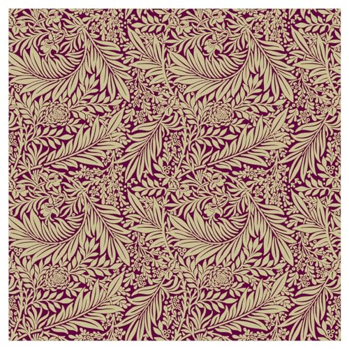 TheFabricTrade 100% Cotton Fabric Digital Printed Material William Morris Larkspur Damson Classic Design - Ideal for Arts & Crafts, Sewing, Quilting - 1 Metre (100cm x 140cm)
