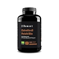 Estratto di Reishi Biologico 12000 mg (20:1) – 50% Polisaccaridi, 20% Beta-Glucani, 2% Triterpeni (Ganoderma Lucidum) – 180 Capsule Vegane (6 Mesi) – Senza Additivi, Senza OGM – Zenement