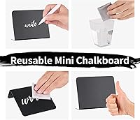 Vista 3 de Paquete de 20 mini letreros de pizarra – 4 x 3 pulgadas para comida y fiesta – Boda y panadería