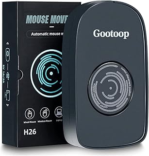 Gootoop Mouse Jiggler Mechanical 2023 Upgraded, Undetectable Mouse Mover with ON/OFF Switch & USB C Adapter, No Software, Driver Free, Random Movement, Whisper Quiet, Keeps PC Active