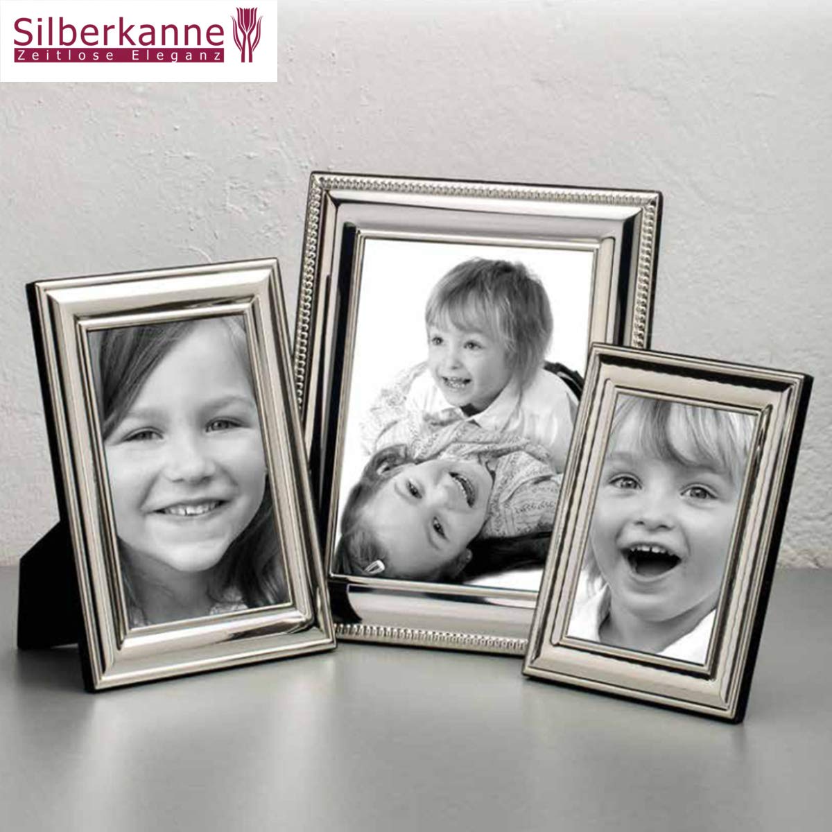 Bilderrahmen DIN A4 für Zertifikate und Urkunden 21,0x29,7 cm Foto Premium Silber Plated edel versilbert in Top Verarbeitung