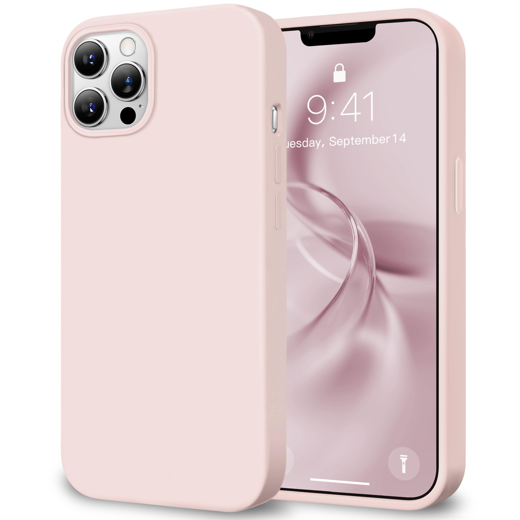 HOOMIL Case for iPhone 12 and iPhone 12 Pro 6.1-Inch, Silky-Soft Touch Silicone, Drop Protection, Anti-Scratch, Shockproof Phone Cover (Soft