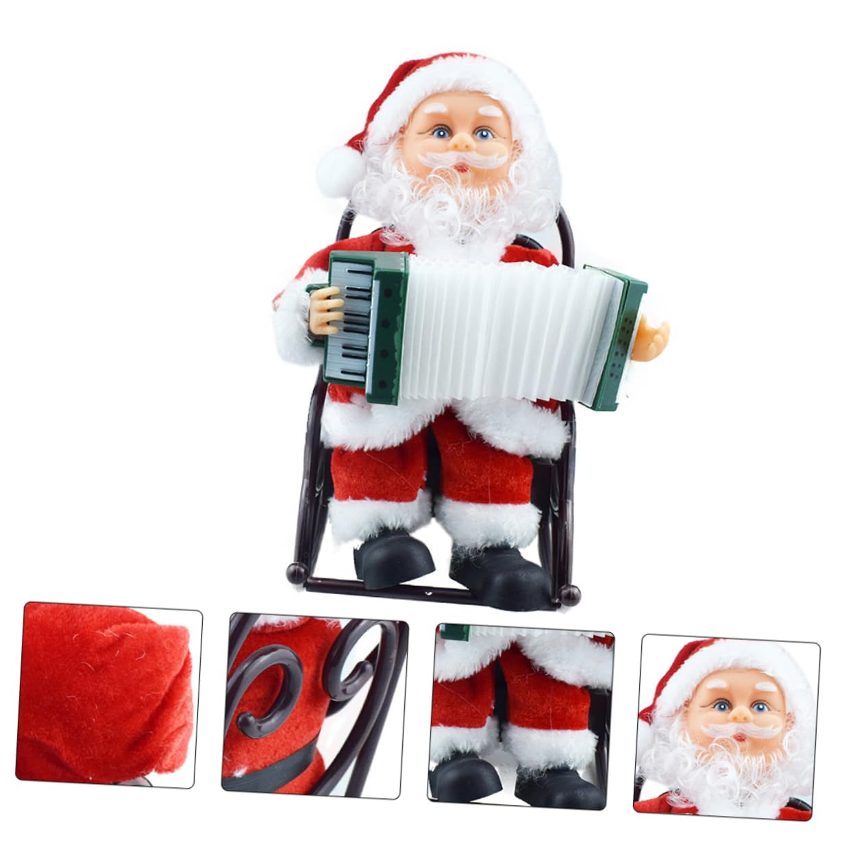Ipetboom 1pezzi Giocattolo Elettrico di Babbo Natale Decorazione Natalizia Giocattolo per Feste Suona e Balla Materiale di Regalo di Natale