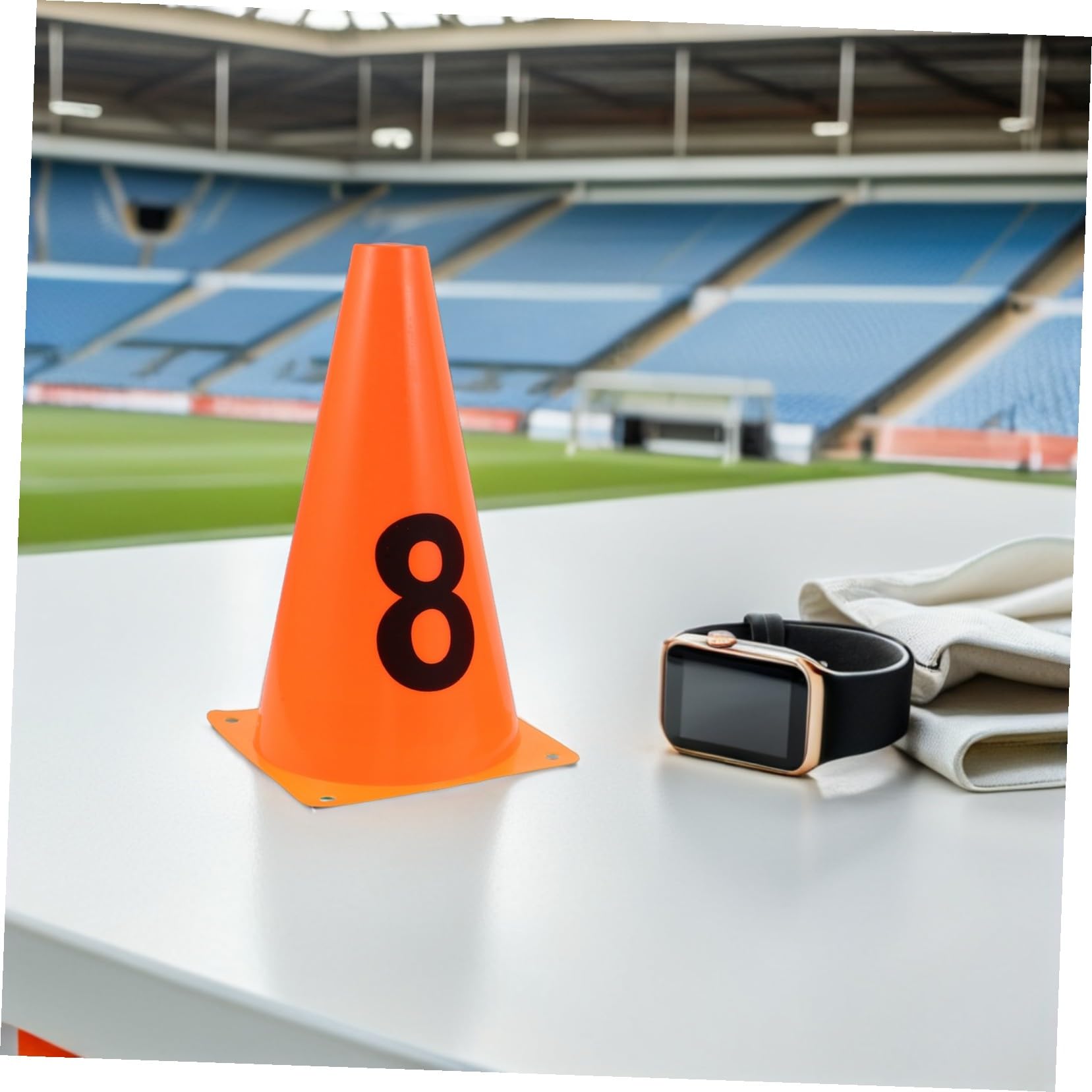 10 Unidades De Conos De Práctica Pequeños con Forma De Cilindro con Logotipo De Entrenamiento De Fútbol ​​Equipo De Entrenamiento De Agilidad para Fútbol ​​Conos Deportivos De
