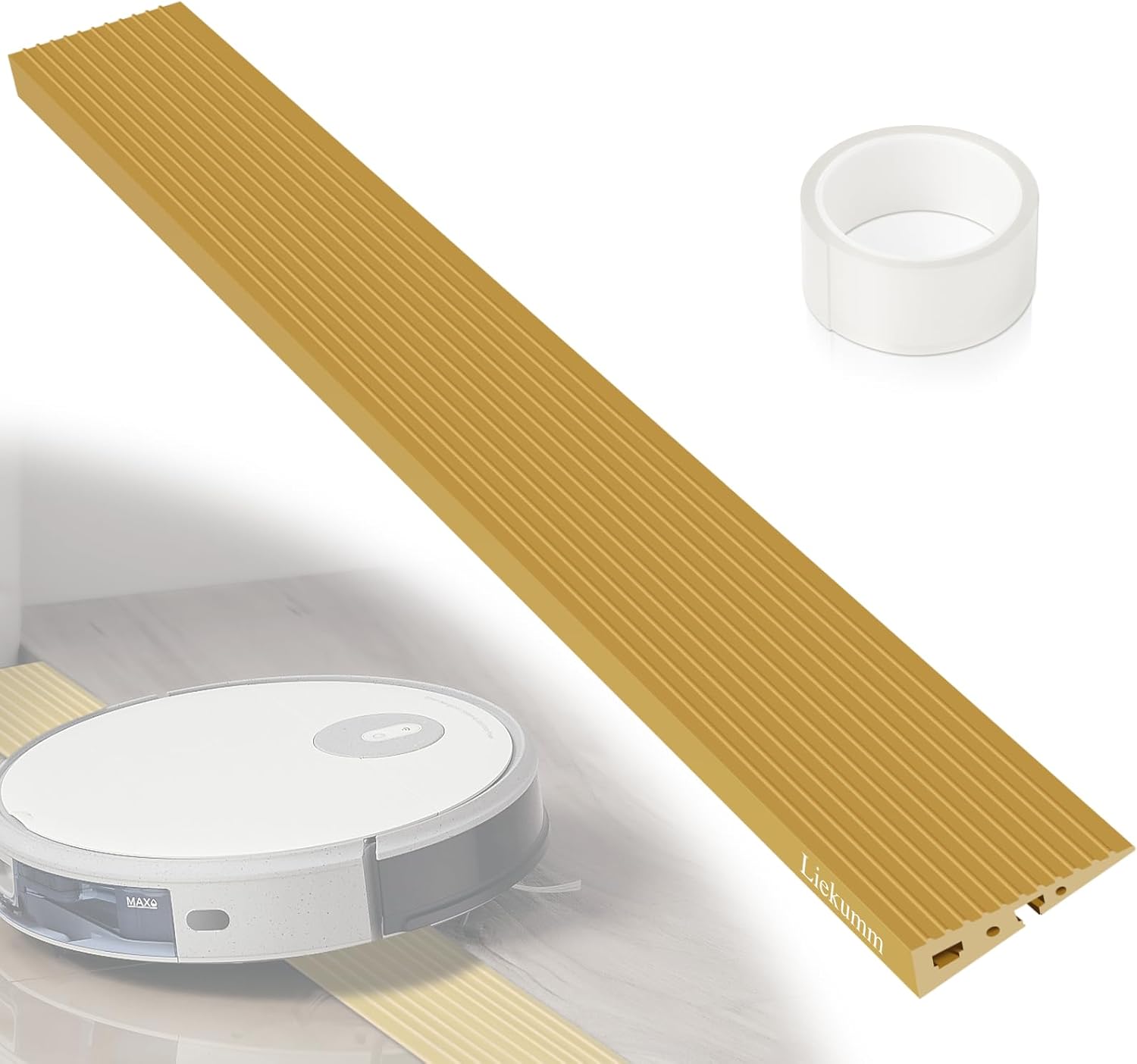 LIEKUMM 1" Rise Odorless Threshold Ramp for Doorways, Wheelchair Ramp with 3500 lbs Capacity, Portable Door Ramp for Electric Wheelchairs, Strollers, Garage, Robot Vacuums, Yellow