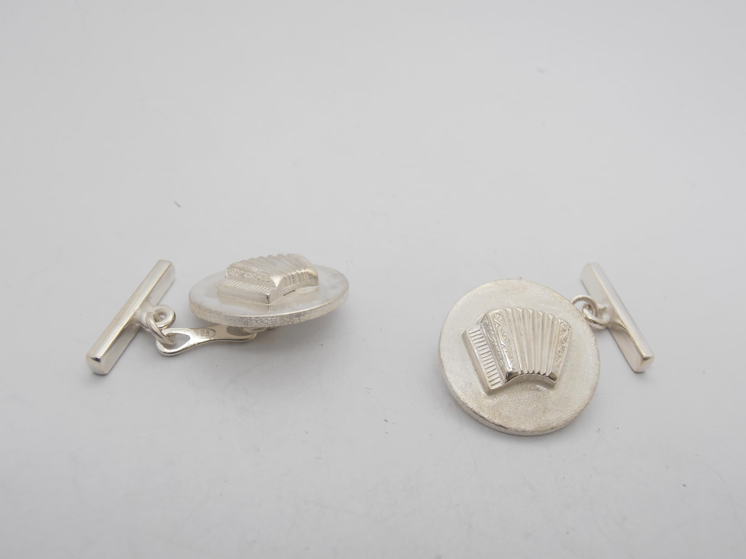 Fisarmonica : Gemelli in Argento 925 - Strumento Musicale - Musicista - Musica