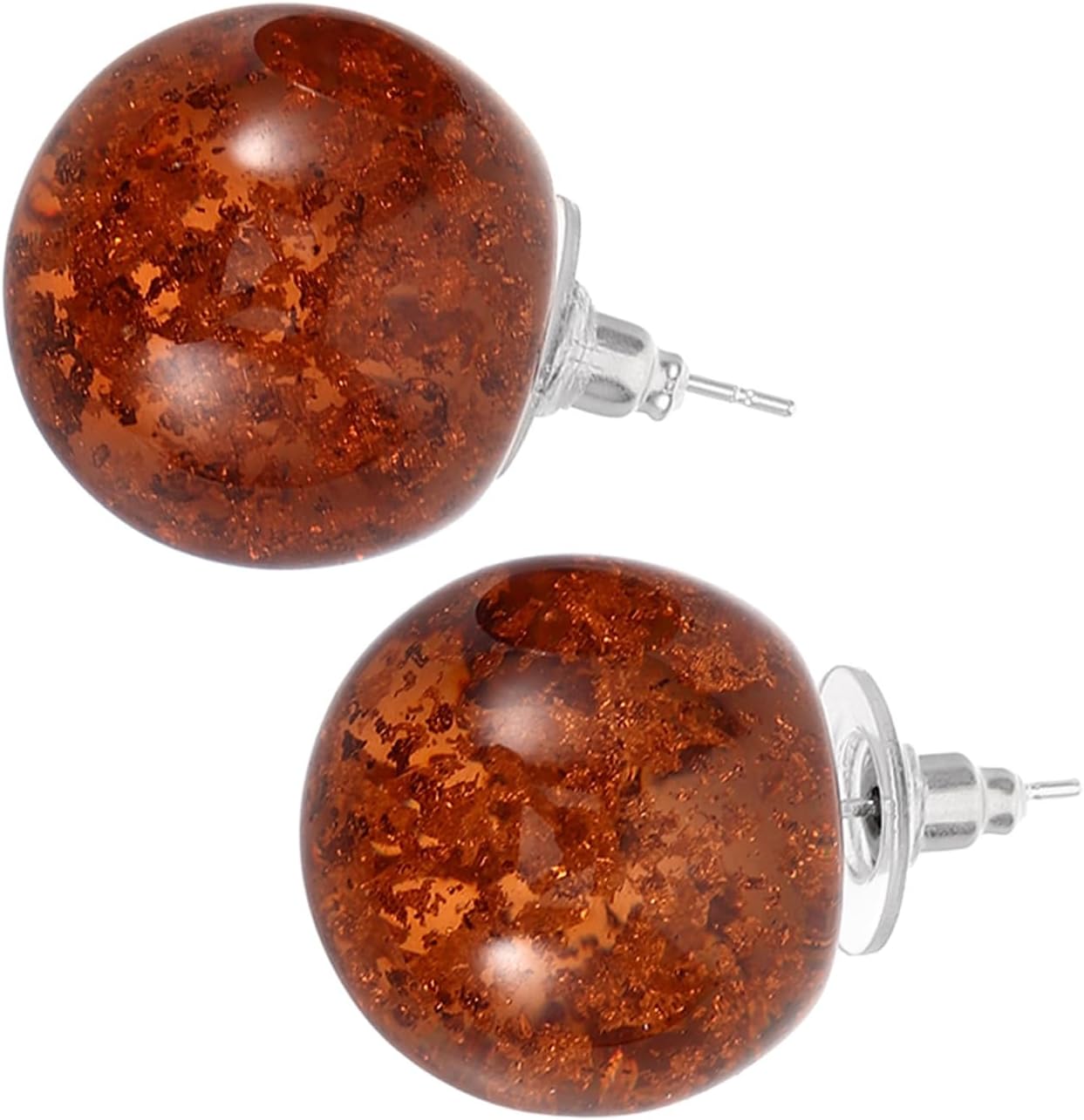 BESPORTBLE Resin Ball Earrings 20mm Dainty Earrings for Women Fashion Statement Jewelry Valentines Day Ear Piercings