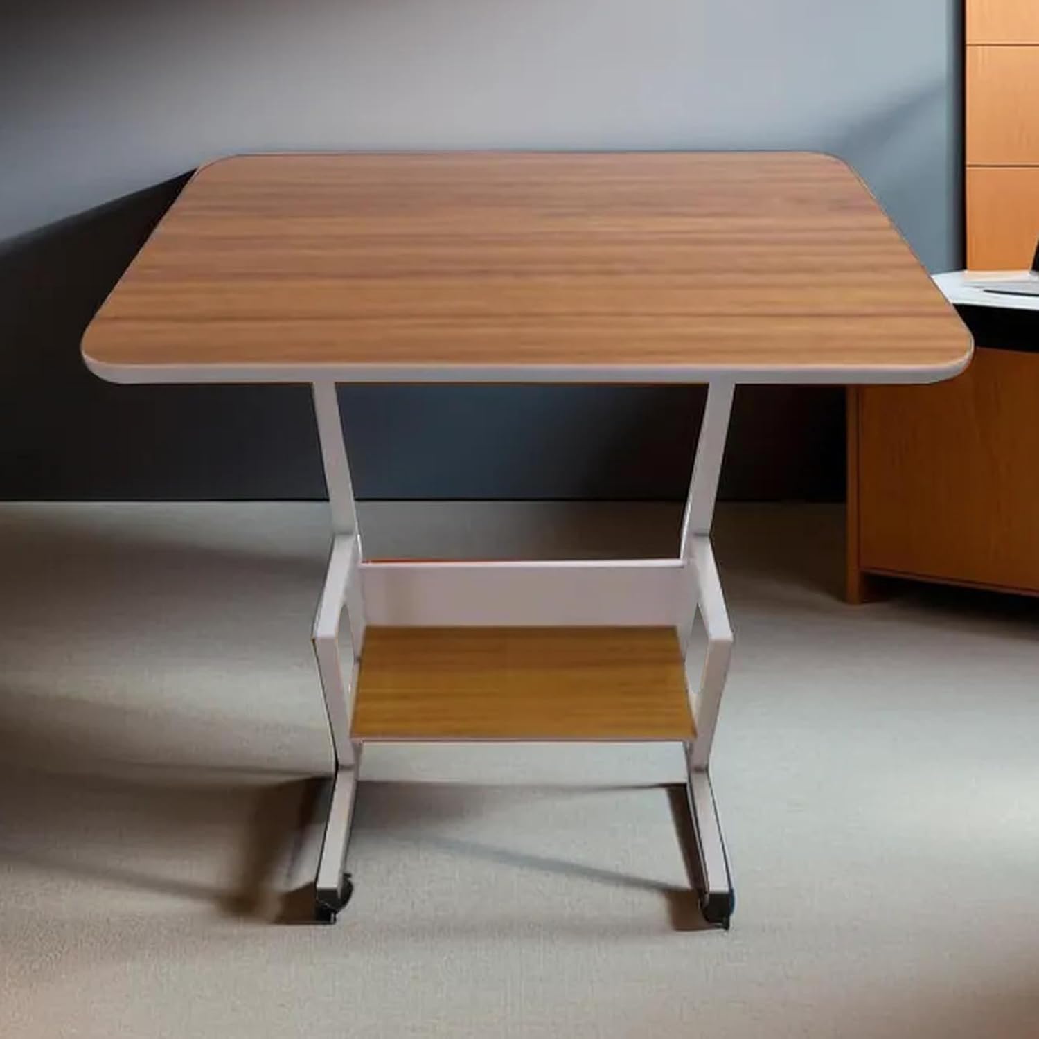 Kuber Industries Wooden Manual Height Adjustable Table for Work & Study ...