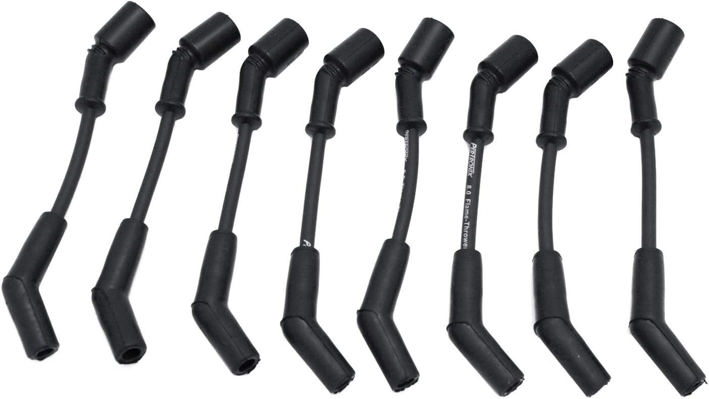 Pertronix 808224 Black 8mm Wire (GM LS 45 Degree Boots)