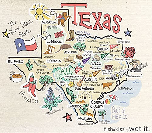 Wet-It!x Fish Kiss Swedish Dishcloth (Texas)