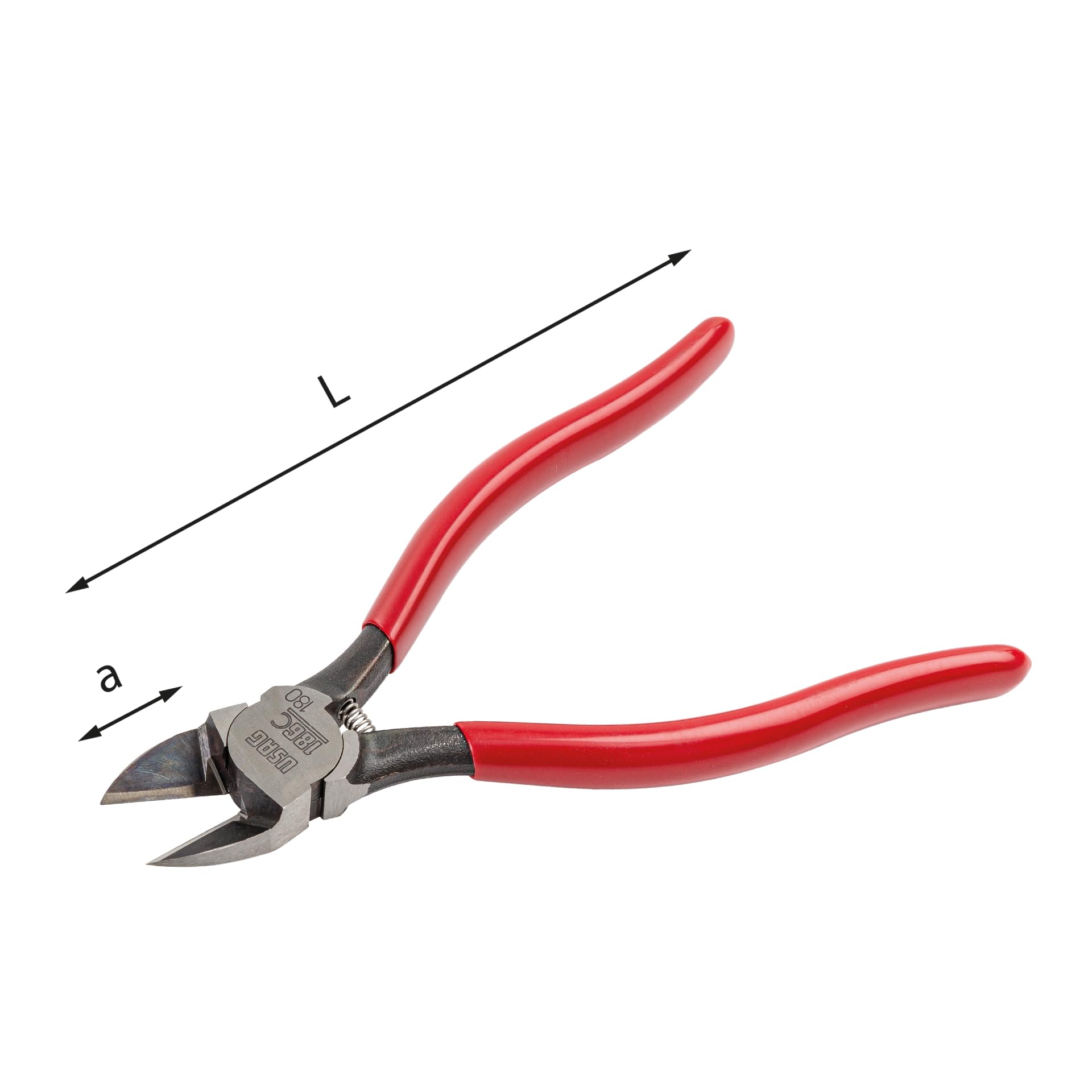 USAG 186 C - Tronchese a tagliente raso diagonale per materiali plastici 186060